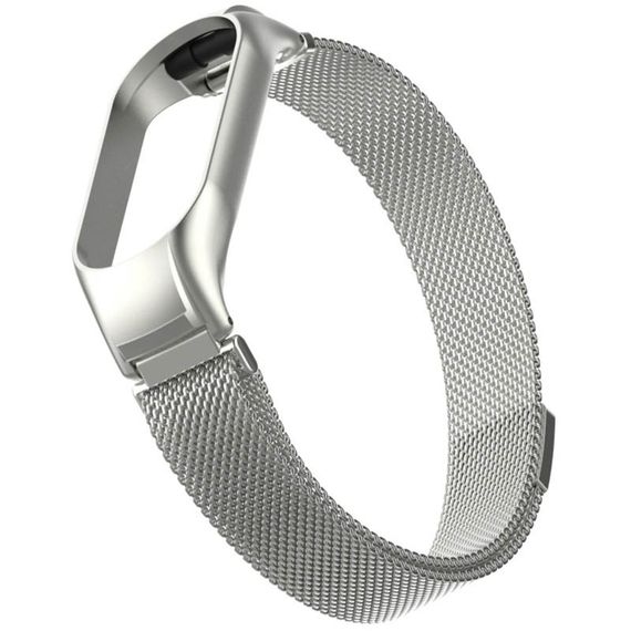 Ремешок Milanese Loop Design для Xiaomi Mi Band 5/6 Серебряный | Зображення 4