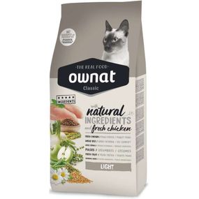 Корм Ownat Classic Cat Adult Light полнорационный сухой со свежим мясом курицы для взрослых котов с лишним весом 4 кг