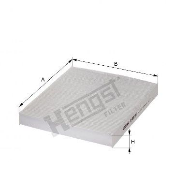 Фильтр салона VW Polo 17- / T-Cross 18-, Hengst, E4981LI,