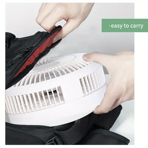 Портативный вентилятор с USB-зарядкой, складной, с  регулируемой высотой, аккумуляторный | Зображення 5