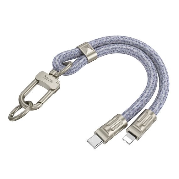 Дата кабель-шнурок Hoco GH5 Elegant Type-C to Lightning (0.21m) Denim Blue | Зображення 3