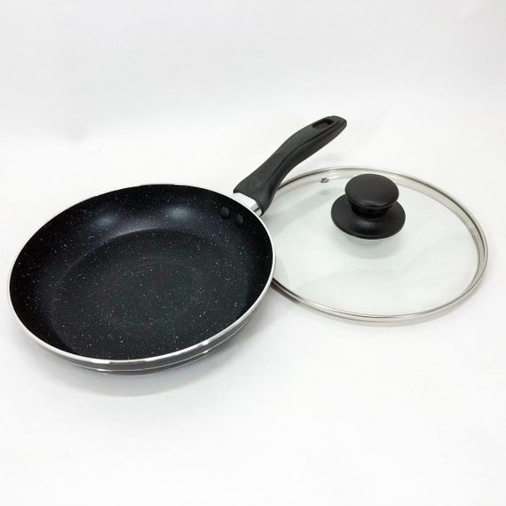 Сковорода з кришкою та антипригарним покриттям UNIQUE UN-5162 20 см, Сковорода фірмова для приготування | Зображення 4