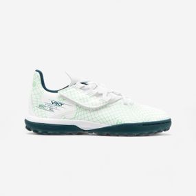 Футбольні бутси дитячі Viralto I Easy TF на липучках білі/зелені - EU31 UA31