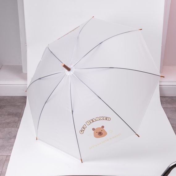 Класична парасолька-тростина напівавтомат з поліестеру 8 спиць діаметр 92 см HP-23-10 | Зображення 9