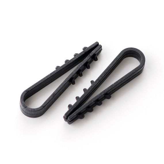 Дюбель-ёлочка Ø6 для круглых проводов черный (пач 100шт) APRO | Зображення 1