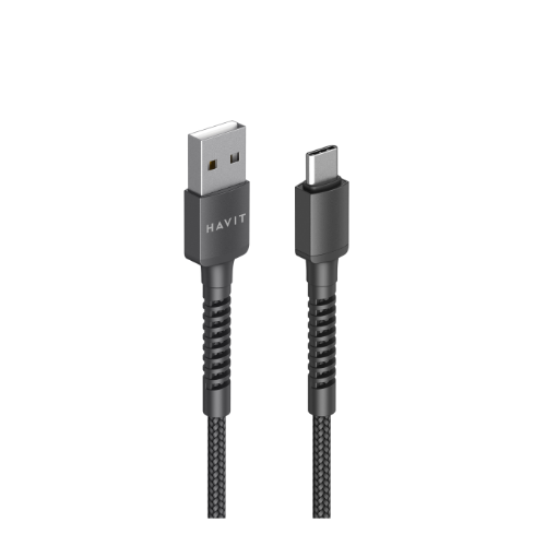 Кабель USB Type-C Havit HV-CB6197 2,1А 1м чорний | Зображення 3