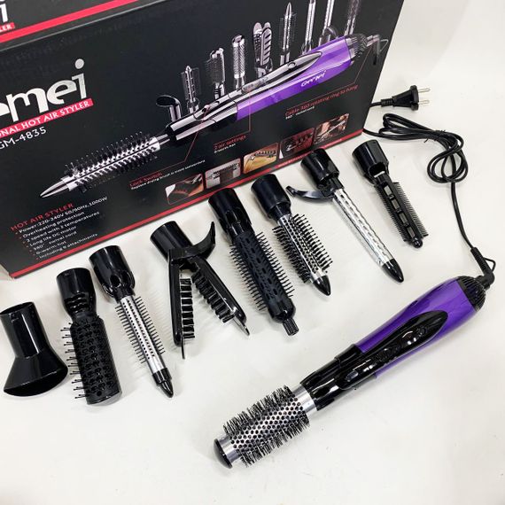 Профессиональный фен для укладки волос с насадкой Gemei, Фен для укладки волос с функцией ионизации AL-65 | Зображення 6