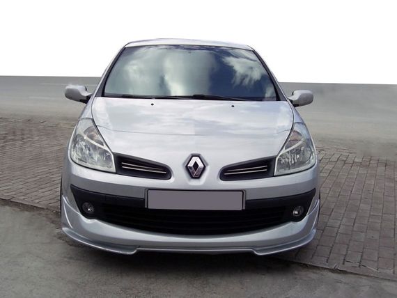 Накладка на передній бампер V1 (під фарбування) для Renault Clio III 2005-2012 рр.