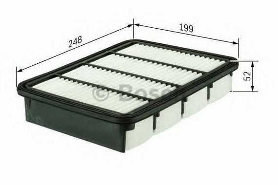 Фільтр повітряний MITSUBISHI GALANT 2.0, 2.5 96-, FORD RANGER 2.5 D 99-06 (вир-во BOSCH) BOSCH F026400165 на MAZDA B-SERIE BRAVO c бортовой платформой/ходовая часть (UN)