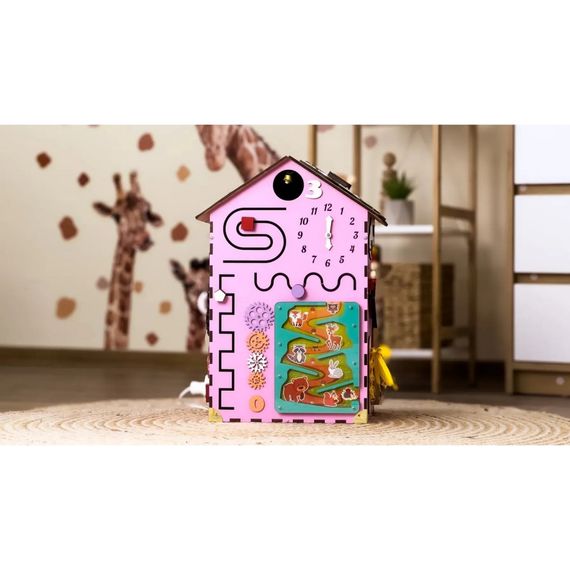 Развивающая игрушка Бизикуб "Дом" TG200111 розовый, 55х30х30 см | Зображення 4