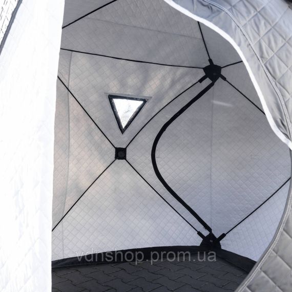 Палатка зимняя утепленная "Куб" 210х210х210 для рыболова туризма кемпинга и путешествий Черная LU-BD18B | Зображення 6