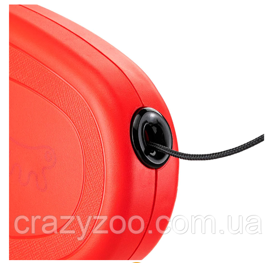 Поводок-рулетка для собак Ferplast Flippy One Cord до 20 кг красный шнур 5 метров 75093022 | Зображення 4