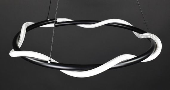 Люстра світлодіодна підвісна LED світильник для квартири на стелю лед 27943 Чорний 30-150х62х62 см. | Зображення 1