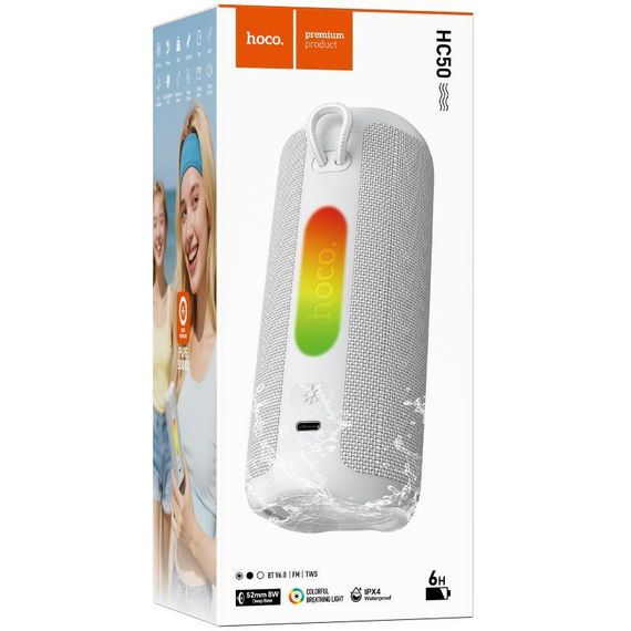 Bluetooth Колонка Hoco HC50 Advantage White Snow | Зображення 2