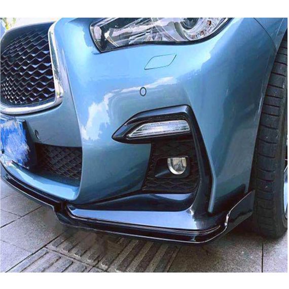 Накладка на передній бампер Lip V1 (для Q50 Sport 2018-2022, Карбон) для Infiniti Q50/Q60 рр | Зображення 3