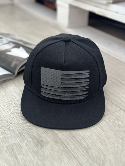 Кепка снепбек (Snapback) прапор Америки Чорний 56-61р (9067) | Зображення 1