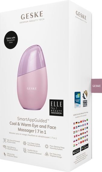 Масажер для обличчя GESKE Cool&Warm Eye and Face Massager 7в1 pink | Зображення 7