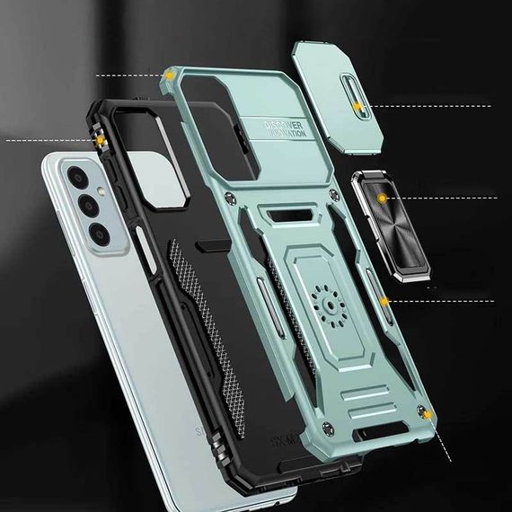 Ударопрочный чехол Camshield Army Ring для Samsung Galaxy A25 5G Зеленый / Light Green | Зображення 5