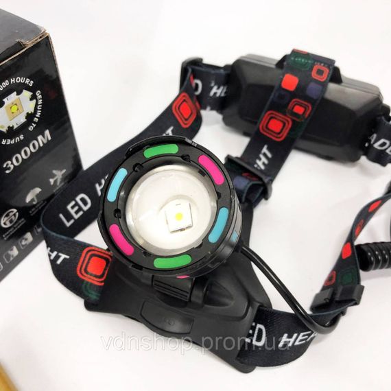 Фонарифонарь налобный светодиодный сверхмощный SY-8087-PM10-TG, Яркий светодиодный мощный фонарь DS-77 | Зображення 9