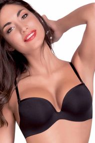 Бюстгальтер подвійний пуш-ап LoveandBra MERAVIGLIOSO Чорний 70B