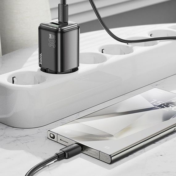 СЗУ Hoco N53 Monsoon PD30W+QC3.0 (1USB-A/1C) + Type-C to Type-C | Зображення 3