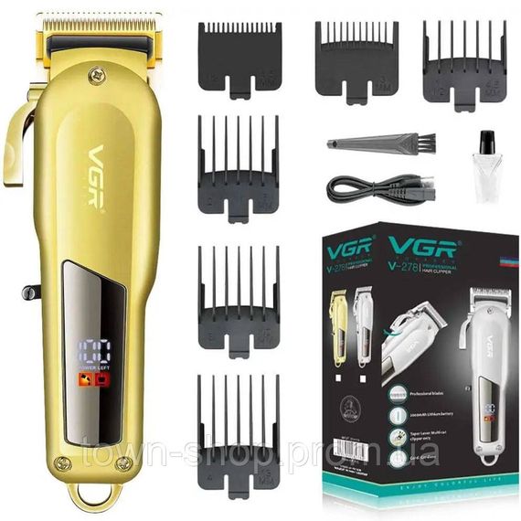 Машинка для стрижки VGR Professional Hair Clipper V-278 GOLD, машинка для стрижки волос домашняя