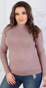 Женский теплый кашемировый гольф-водолазка Ri284 цвет фрезовый, размер 42/46