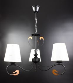 Люстра підвісна на 3 лампочки 25994 Чорний 50-70х56х56 см.