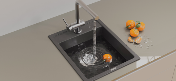Кухонна мийка Fabiano Classic 40x50 Espresso 8221.301.1098 | Зображення 2