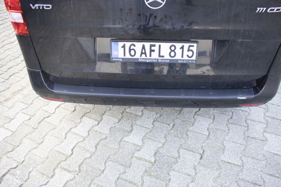 Накладка на задній бампер EuroCap (ABS) для Mercedes Vito / V W447 2014-2024 рр | Зображення 1