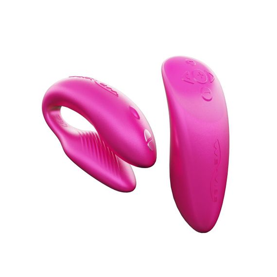 Смарт-вибратор для пар We-Vibe Chorus Cosmic Pink, сенсорное управление вибрациями сжатием пульта Sex Aura | Зображення 1