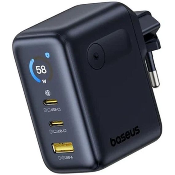 МЗП Baseus PicoGo AE21 Fast Charger 100W (1USB-A/2C) + кабель Type-C to Type-C (E0121B) Cosmic Black | Зображення 2
