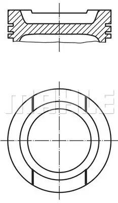 Поршень Caddy III 1.6i 81.5mm, MAHLE/KNECHT (0332001) | Зображення 3
