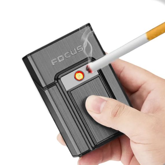 Футляр Со Встроенной Зажигалкой USB Под Пачку Сірий | Зображення 5