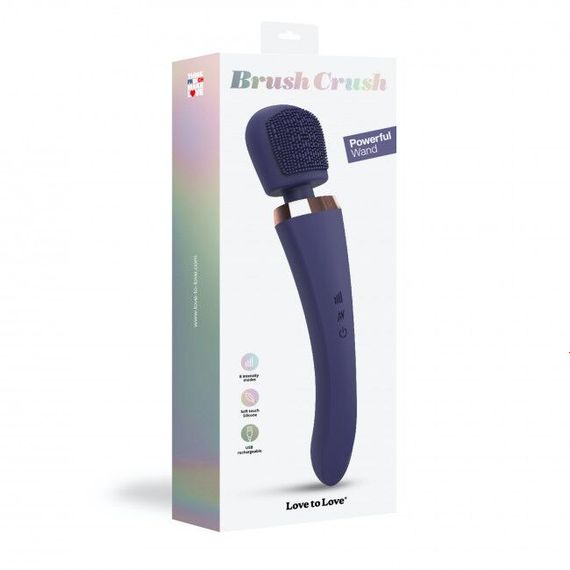 Вібромасажер з силіконовою щіточкою Love to Love Brush Crush – Midnight Indigo | Зображення 5