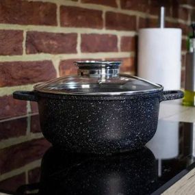 Котел UNIQUE UN-5271 16см 1.25 л (чорний мармур)