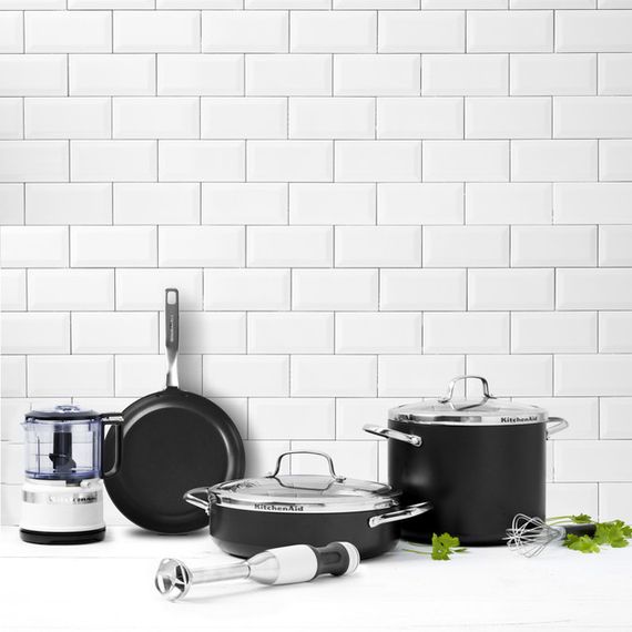 Каструля с крышкой KitchenAid Aluline CC001258-001 24 см 8 л черная | Зображення 7