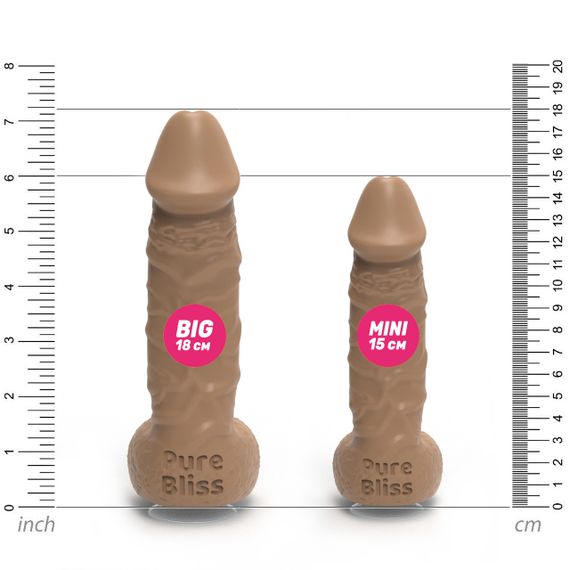Мило член на присосці Pure Bliss BIG коричневе, 18 см sexstyle | Зображення 5