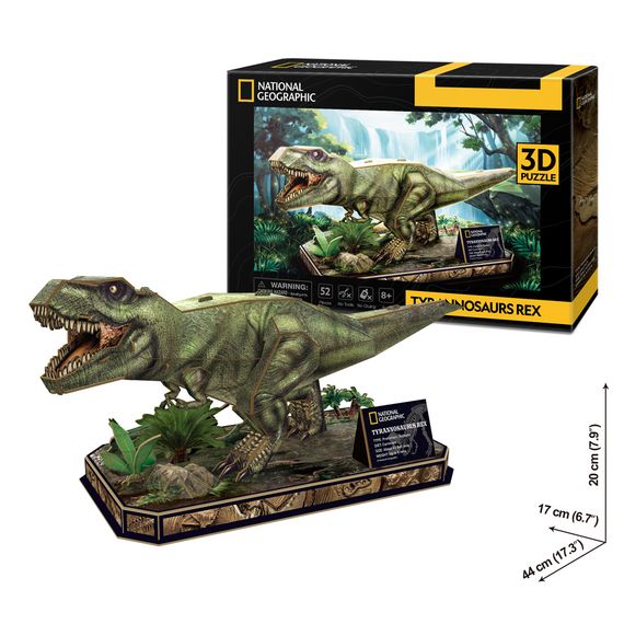 Пазл Cubic Fun 3D National Geographic Dino Тиранозавр Рекс (DS1051h) | Зображення 4