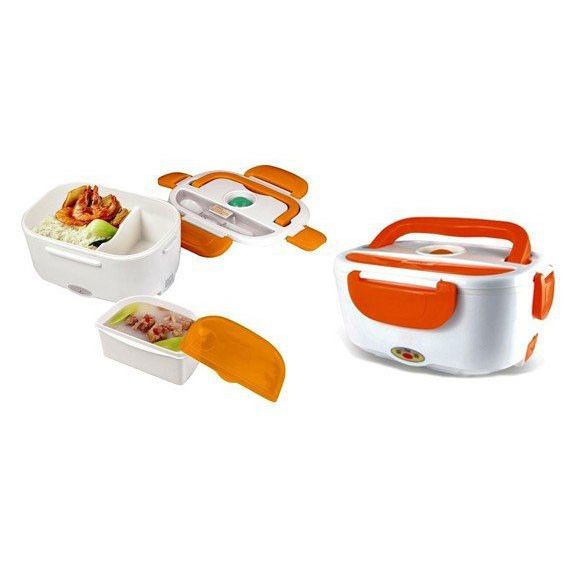 Контейнер для їжі з ложкою пластиковий Lunch Heater 220 V, Ланчбокс для їжі Бокс на прогулянку ZT-49 | Зображення 7