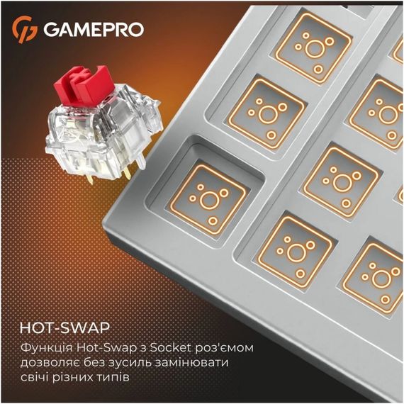 Клавіатура GamePro Genesis Silverlight MK116 USB UA Grey (MK116) | Зображення 9