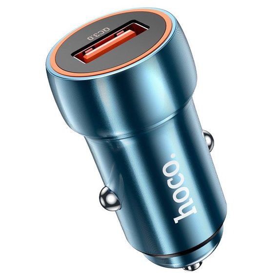 Набір АЗУ 12-24V HOCO Z46 + кабель MicroUSB, 1xUSB, 18W, кабель 1м, Blue, Box | Зображення 2