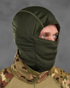 Летняя Балаклава мужская тактическая подшлемник  Олива ВТ6058