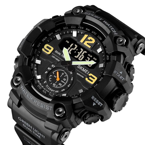 Чоловічий годинник Skmei 1637BK Black. | Зображення 2