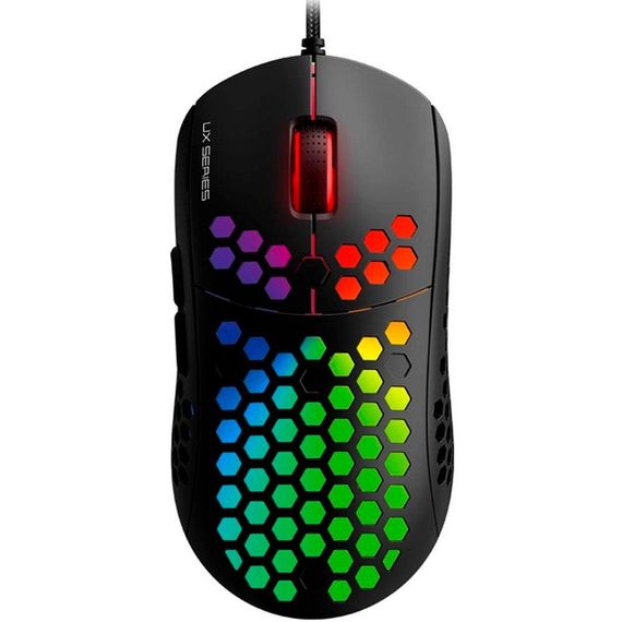 Ігрова миша провідна RAPTOR UX2 X, 6 кнопок, 200-4800 DPI, Led Lighting RGB, 1, 8 м, Win7/8/10 Mac OS, Black, COLOR BOX | Зображення 1