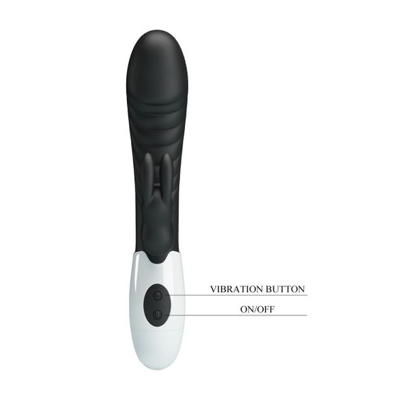Вібратор - Pretty Love Naughty Bunny Vibrator Black Sex Aura | Зображення 8