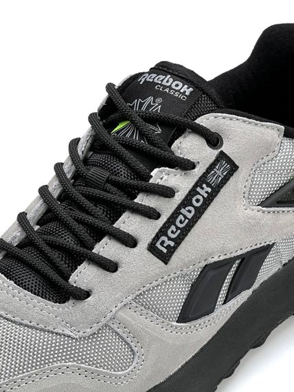 Чоловічі кросівки Re-ebok Classic Leather New Grey Black Lime 46 29.5 см | Зображення 9
