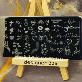 Пластина 223 для стемпінгу Designer Professional (12х6см)