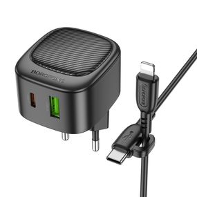 МЗП Borofone BAS22A Fortune PD20W+QC3.0 (1C1A) + Type-C to Lightning