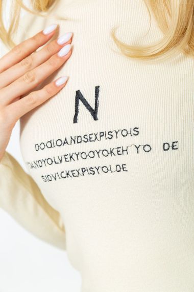 Гольф жіночий, колір кремовий, 204R049 | Зображення 4